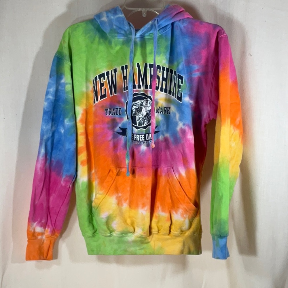New Hampshire Tie Dye Hoodie-Size Small
